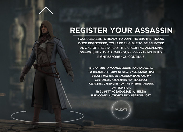 『Assassin's Creed Unity』海外向け公式サイトにキャラエディットモードが登場、最も投票されたアサシンはトレイラーに出演！