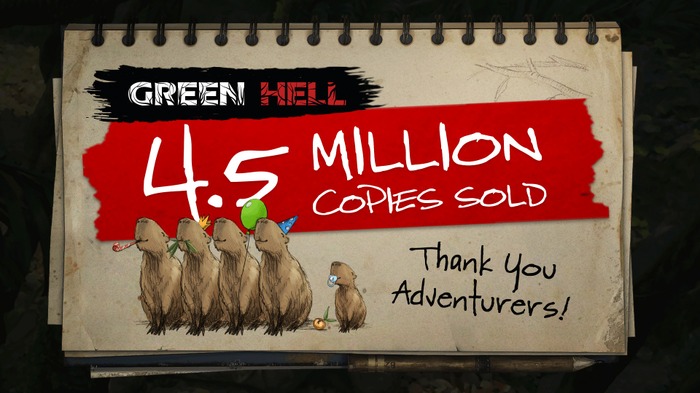 熱帯雨林サバイバル『Green Hell』販売本数450万本突破！Steamストアページでは40%オフのセールも実施中
