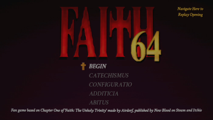 高評価ピクセルホラー『FAITH』を3D化した『FAITH 64』がitch.ioにて無料配信！
