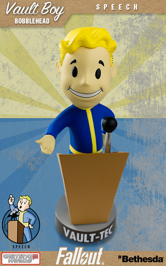 『Fallout 3』のVault-Boyボブルヘッド第2弾が予約開始― SpeechやBarterなど