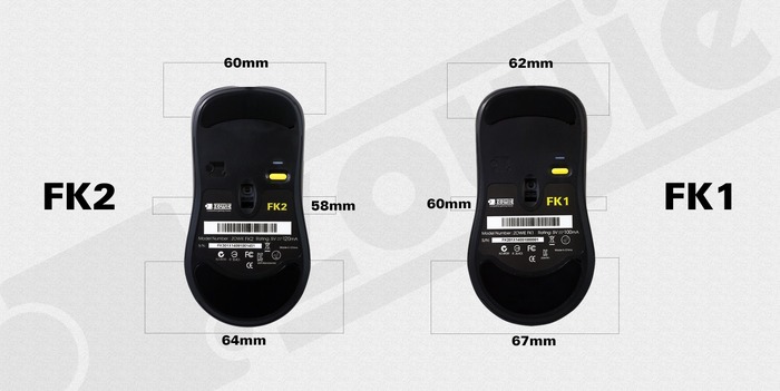ZOWIE GEARの新ゲーミングマウス「FK2」が発表、FK1よりもやや小型