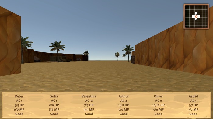 広大な砂漠を6人パーティで探索せよ！古典風DRPG『Crossing The Sands』正式版が公開