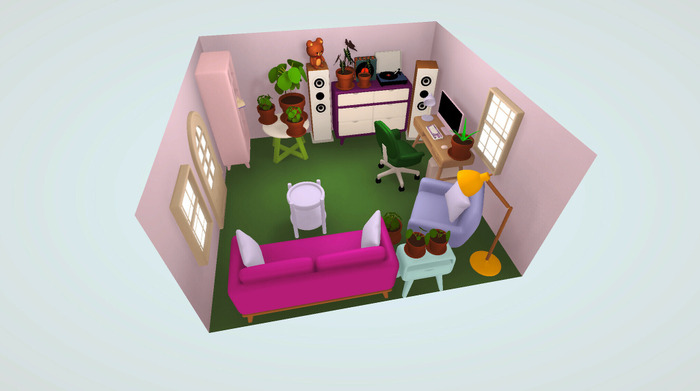 観葉植物を育ててお部屋に飾るシム『Taking Root』リリース！カスタマイズした家具も配置し、観葉植物の似合う部屋に