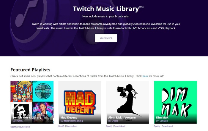 Twitch、配信でミュート処理されない楽曲ライブラリを公開―500曲以上を使用可能に