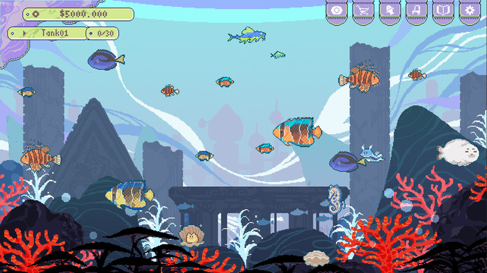 美少女と一緒に自分好みの水槽作り!ドット絵アクアリウムシム『Fantasy Aquarium』Steamでリリース―カード集めやガチャガチャしながら、ゆるーく魚育成