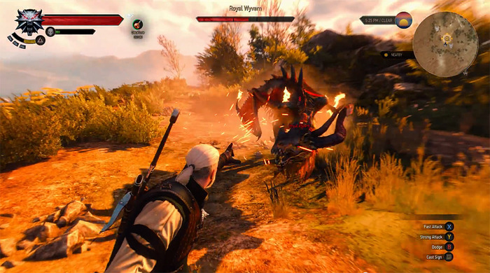 ワイバーンとの戦いも繰り広げられる『The Witcher 3』最新ゲームプレイ映像！