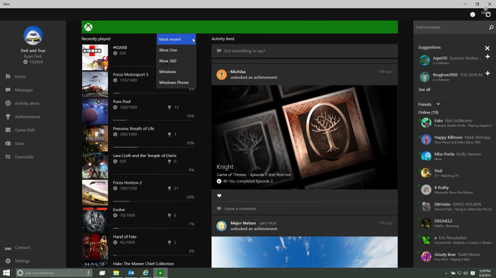 Windows 10テクニカルプレビュー版の「Xbox App」がアップデート―本体のリモコン機能が追加