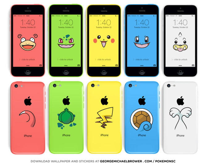 ポケモン 版iphone 5cが登場 カラフルな本体カラーとマッチしたファンアート 1枚目の写真 画像 Game Spark 国内 海外 ゲーム情報サイト