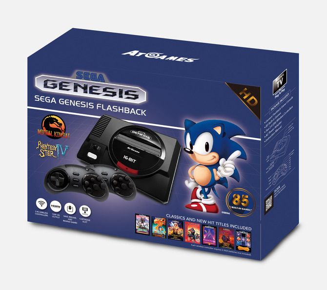 海外版メガドライブ新型「Sega Genesis Flashback」発表―ソフト80本