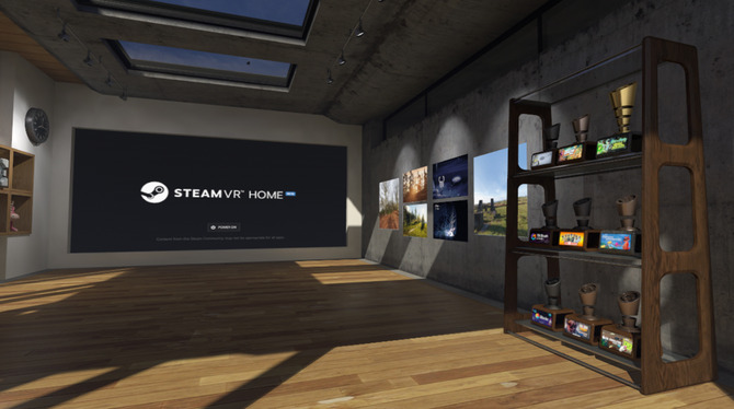 Steam仮想空間機能 Steamvr Home でゲームトロフィーや作品の配置が可能に Game Spark 国内 海外ゲーム情報サイト