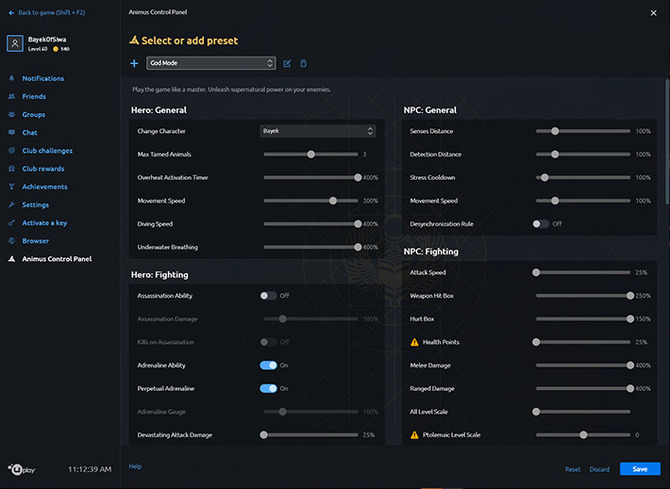 Pc版 アサシン クリード オリジンズ パラメータを自由に調整できるやりたい放題な公式新機能 Animus Control Panel 海外発表 Game Spark 国内 海外ゲーム情報サイト