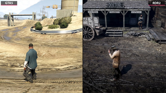 技術の進化が分かる レッド デッド リデンプション2 と グランド セフト オートv の比較映像 Game Spark 国内 海外ゲーム情報サイト 技術の進化が分かる レッド デッド リデンプション2 と グランド セフト オートv の比較映像 Game Spark 国内 海外ゲーム情報サイト