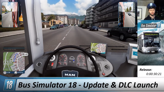 日本語対応バス運転シム Bus Simulator 18 自由走行とサンドボックスモード実装 Game Spark 国内 海外ゲーム情報サイト