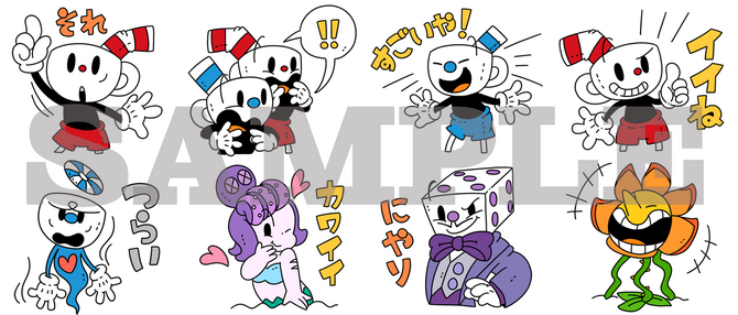 Cuphead オフィシャルlineスタンプが配信スタート 日本公式ポスター作者の描き下ろし Game Spark 国内 海外ゲーム情報サイト