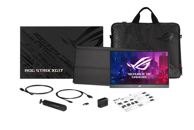 最大240Hz駆動対応のバッテリー内蔵ポータブルゲーミングモニター「ROG