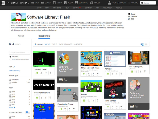 Internet Archiveがflashアニメ ゲームの保存を発表 プラグイン無しでブラウザ再生可能に Game Spark 国内 海外ゲーム情報サイト