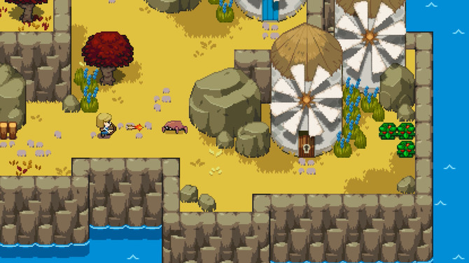 ゼルダ風ドット絵アクションrpg Ocean S Heart 配信開始 行方不明の父親を探す少女の冒険を描く Game Spark 国内 海外ゲーム情報サイト