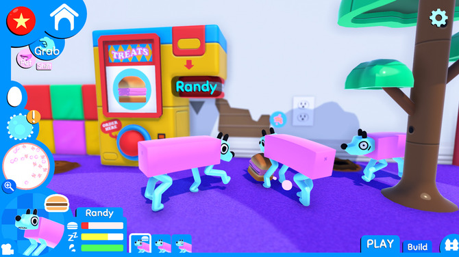 育成ゲーム バーチャルペット Q.DOG わんこ パープル 激レア 京都にて