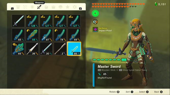 ゼルダの伝説 ティアキン』劣化しないマスターソードを作るグリッチが