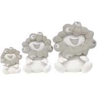 【EXPO2025 公式ライセンス商品】白ミャクミャクの新商品「お手玉風ぬいぐるみ／這型ぬいぐるみ／全身ぬいぐるみポーチ」が新登場