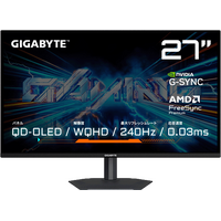 高精細で滑らかなゲーム映像を実現。GIGABYTEから27インチQHDゲーミングモニター2製品を発売。240Hz QD-OLEDモデルと最大210Hz SuperSpeed IPSモデル